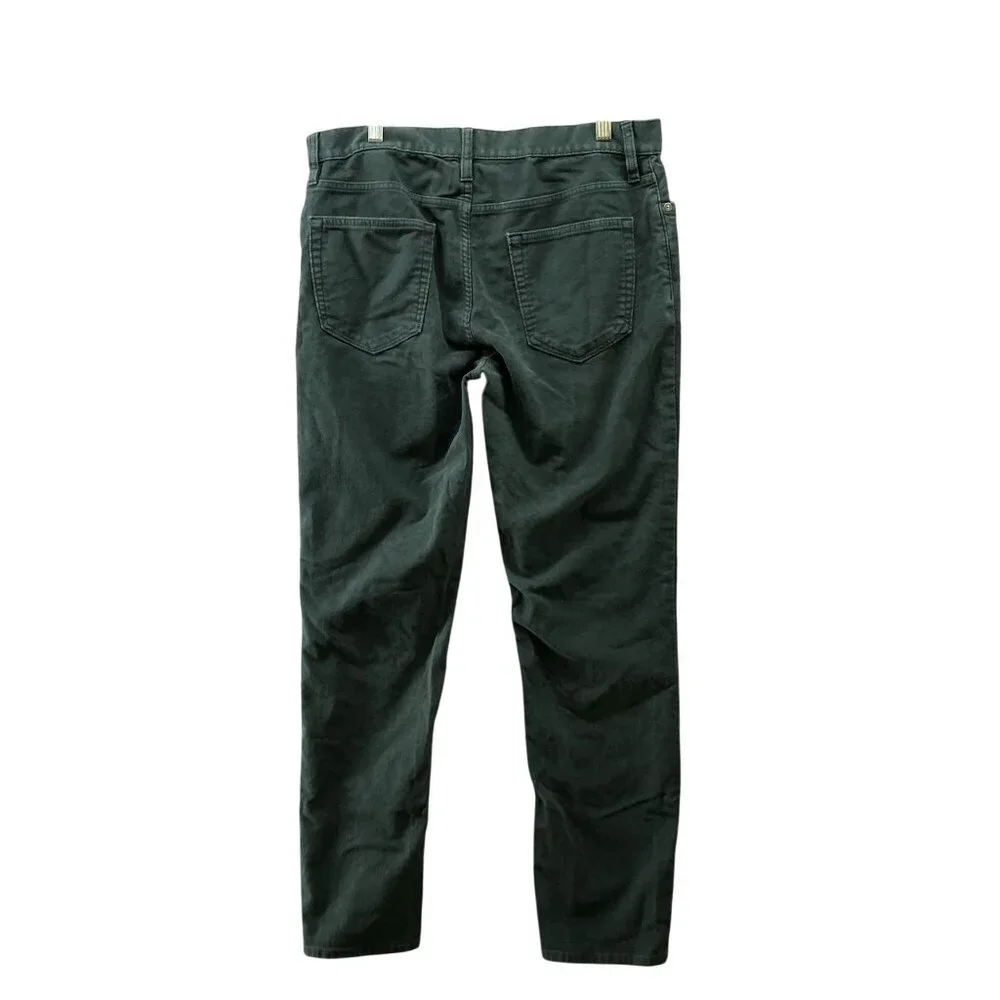 Banana Republic Traveler Pants Mens 34x29‎ Slim Fit Brushed Twill Emerald Green